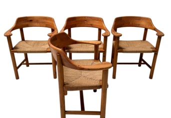 Four Mid-Century Modern Armchairs by Rainer Daumiller, 1970s